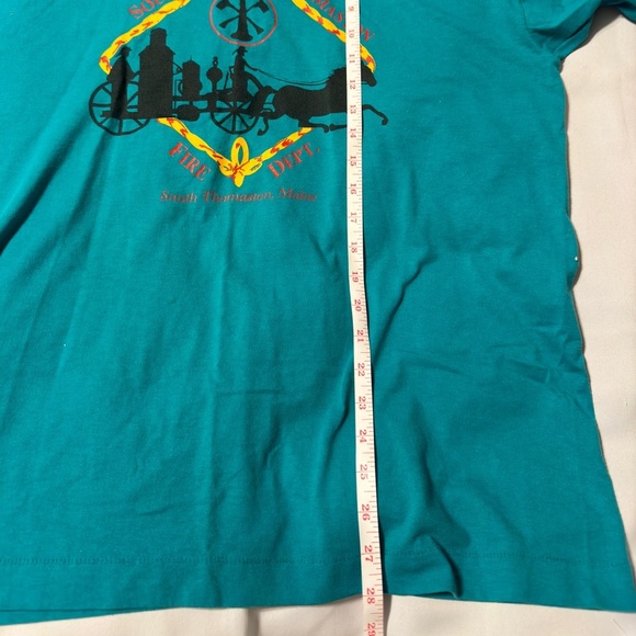 Vintage Single Stitch Destination Maine Horse and Wagon Fire Department T-shirt - Picture 5 of 7